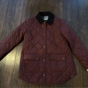 Barbour Quilted Burgundy Utility Jacket